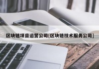 区块链项目运营公司[区块链技术服务公司]