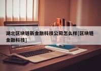 湖北区块链新金融科技公司怎么样[区块链 金融科技]